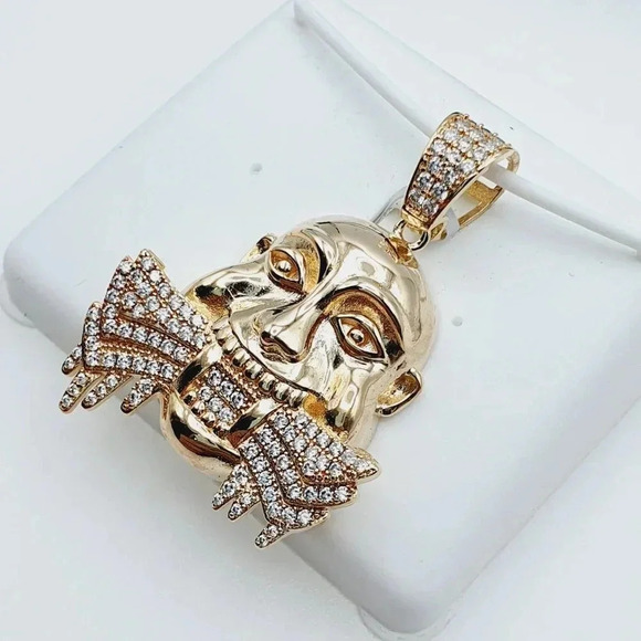 "14K Gold Plated Cubic Zircon Pendant, INUS1BR067 - Picture 7 of 9